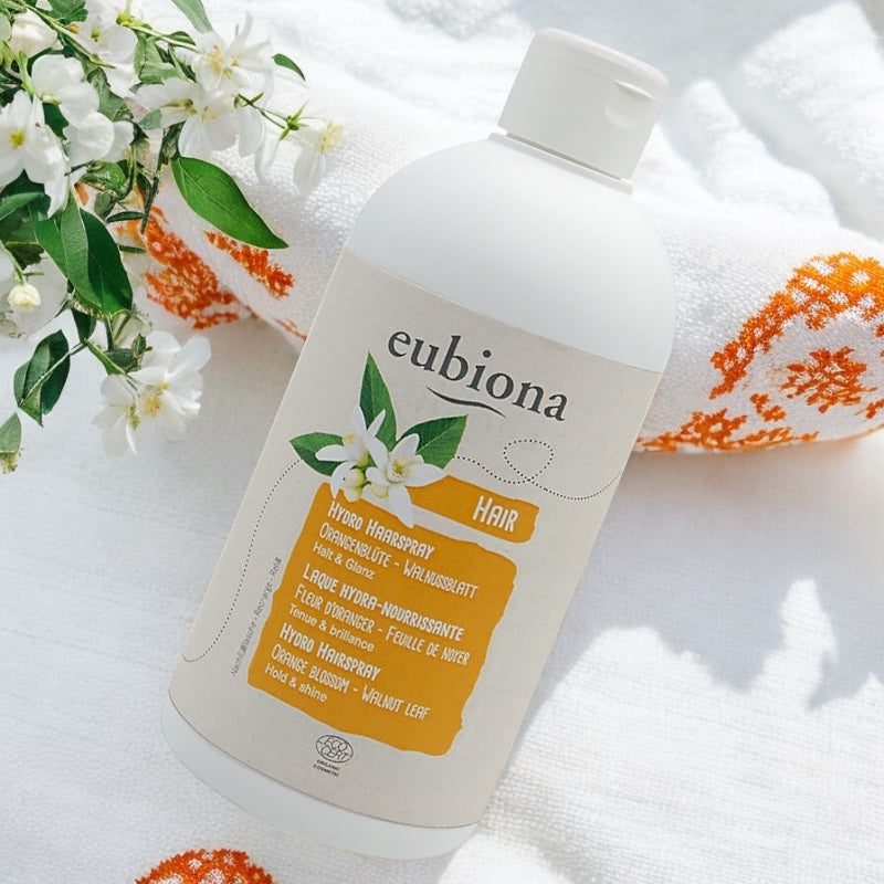 Laque hydra nourrissante bio fleur doranger 500 ml eubiona 3