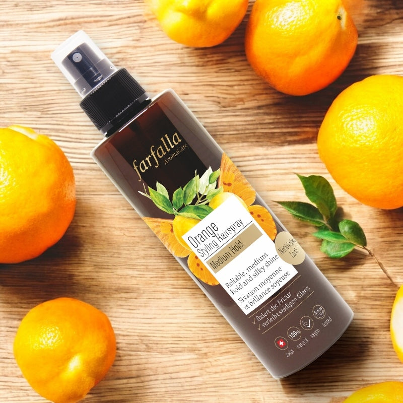 Laque pour cheveux BIO orange -  200ml - Farfalla