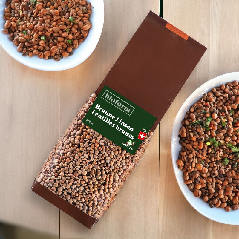 Bio-Schweizer braune Linsen – 500 g – Biofarm