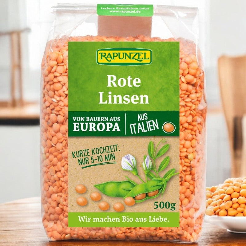 Bio-Rote Linsen - 500 g - Rapunzel