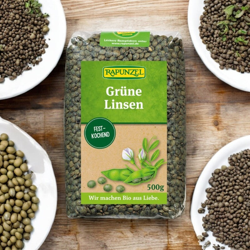 Lentilles vertes BIO - 500g - Rapunzel