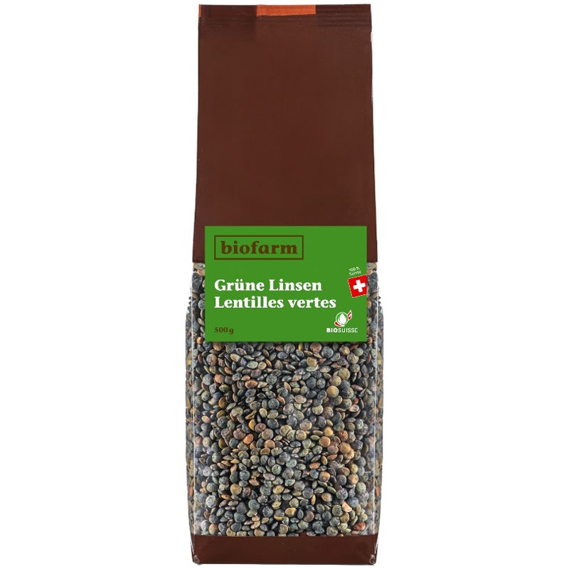 Lentilles vertes suisses BIO - 500g - Biofarm