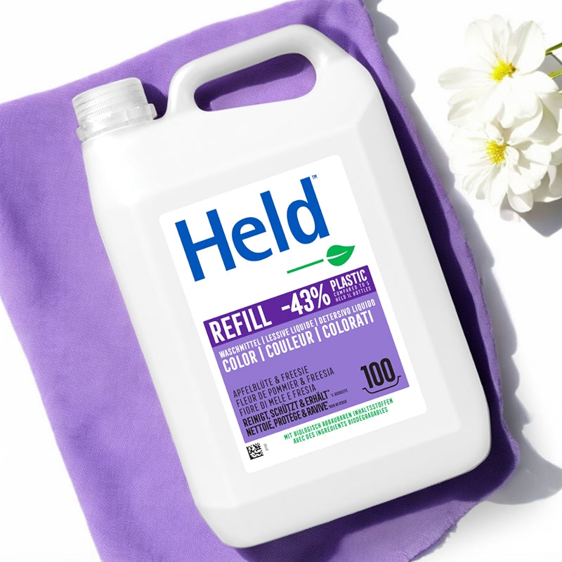 Lessive liquide couleur écologique fleur de pommier & freesia - 5l - Held