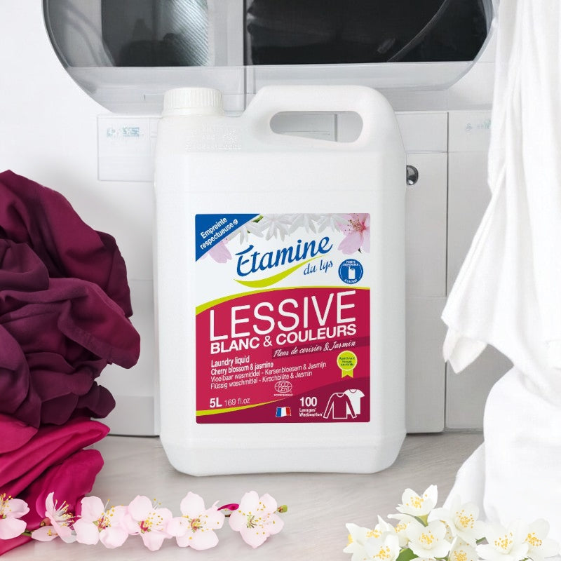 Lessive liquide ecologique fleur de cerisier jasmin 5 l etamine du lys 3