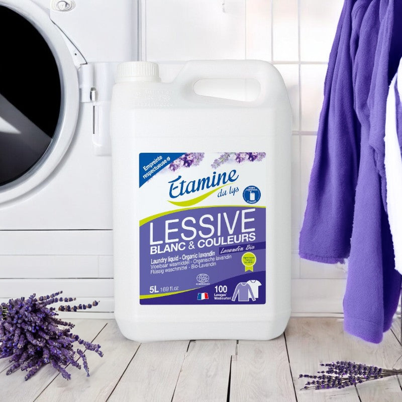 Umweltfreundliches Flüssigwaschmittel mit Lavendelduft - 5L - Etamine du Lys