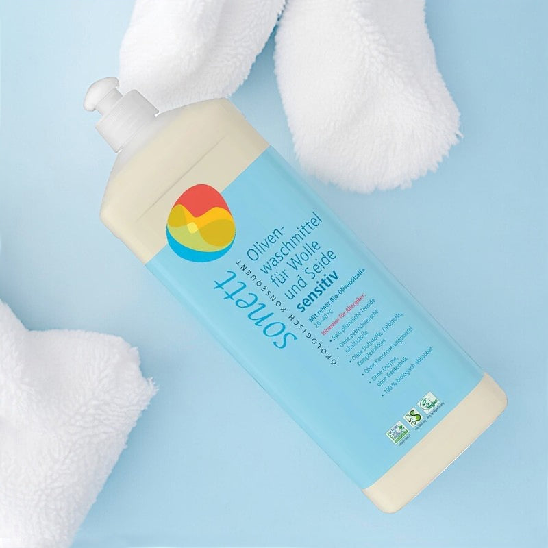 ECO Sensitive Flüssigwaschmittel für Wolle &amp; Seide – 1 l – Duftstofffrei