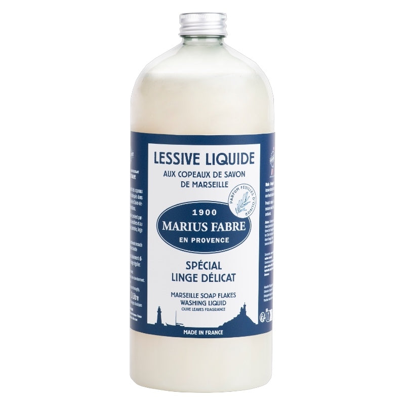 Lessive liquide linge délicat savon de Marseille & olivier - 1l - Marius Fabre