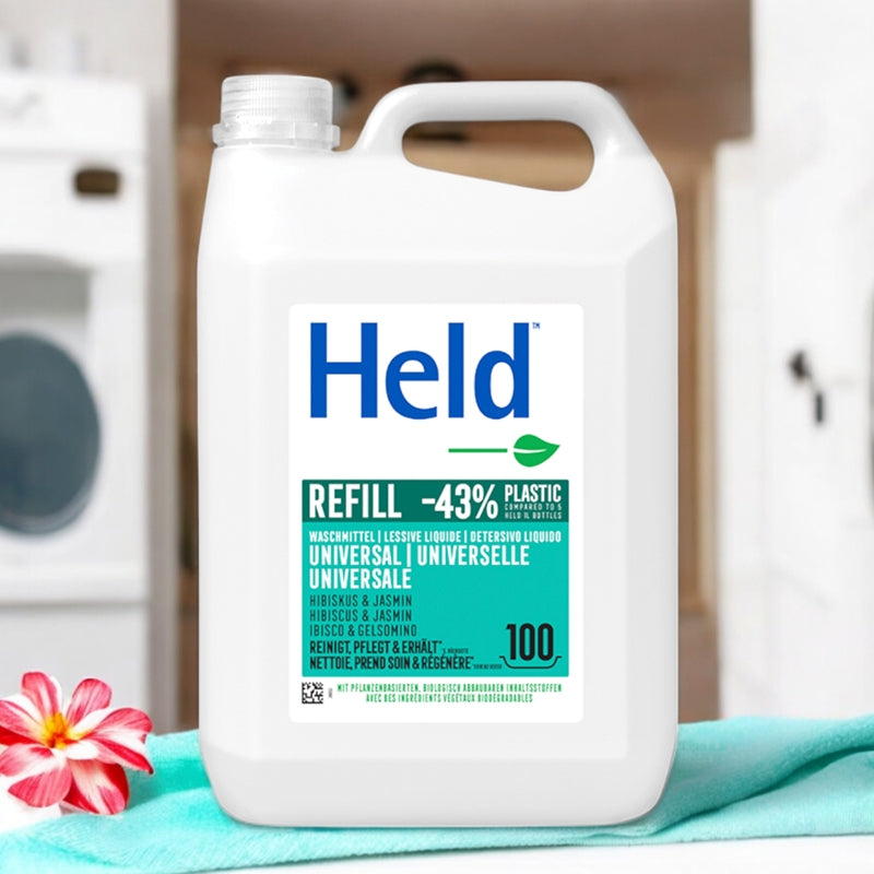 Umweltfreundliches Universal-Flüssigwaschmittel mit Hibiskus und Jasmin – 5 l – Held