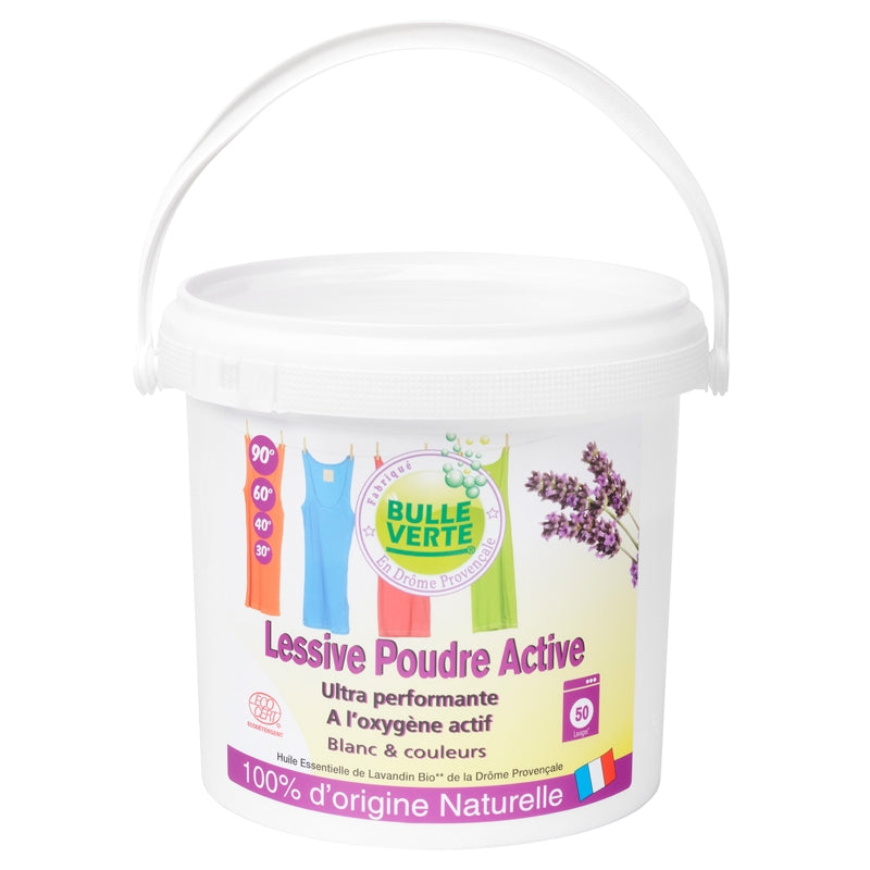 ECO Lavendel Weiß &amp; Bunt Waschpulver - 2kg - Bulle Verte