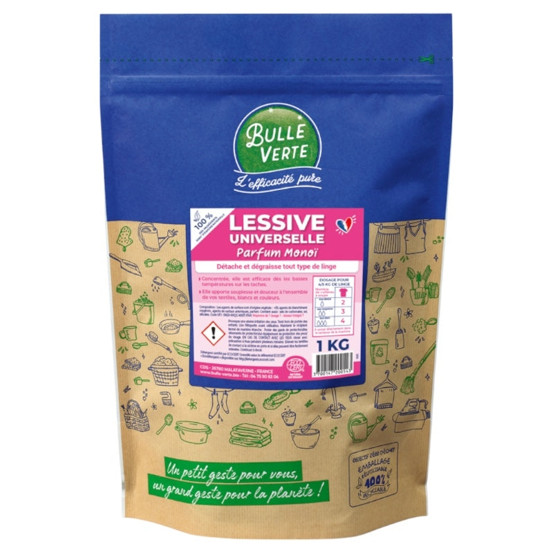 ECO Monoi Universal-Waschpulver - 1 kg - Bulle Verte