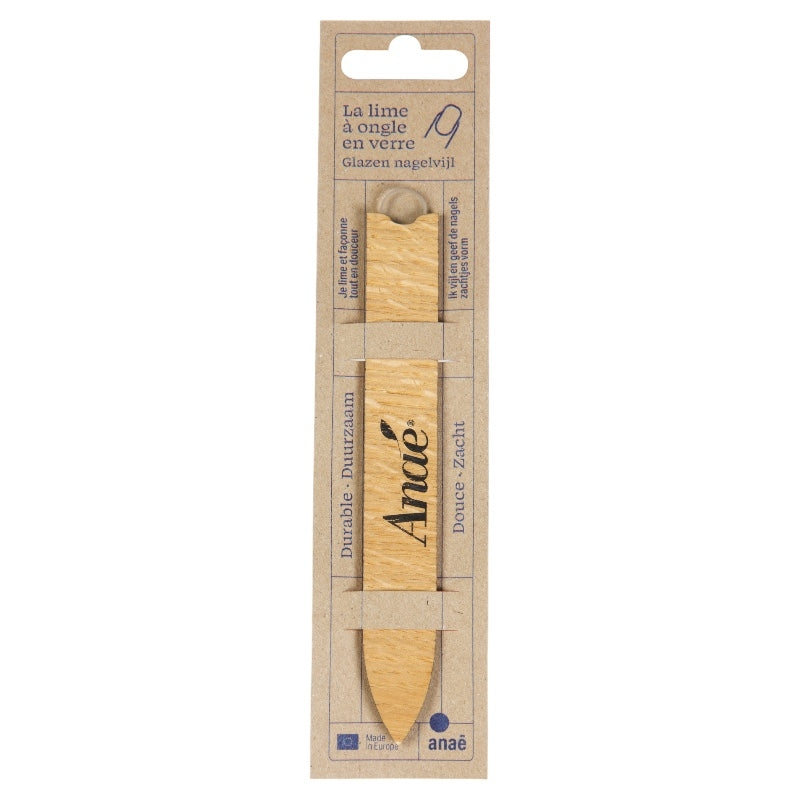 Große Glasnagelfeile mit Holzetui - Anaé