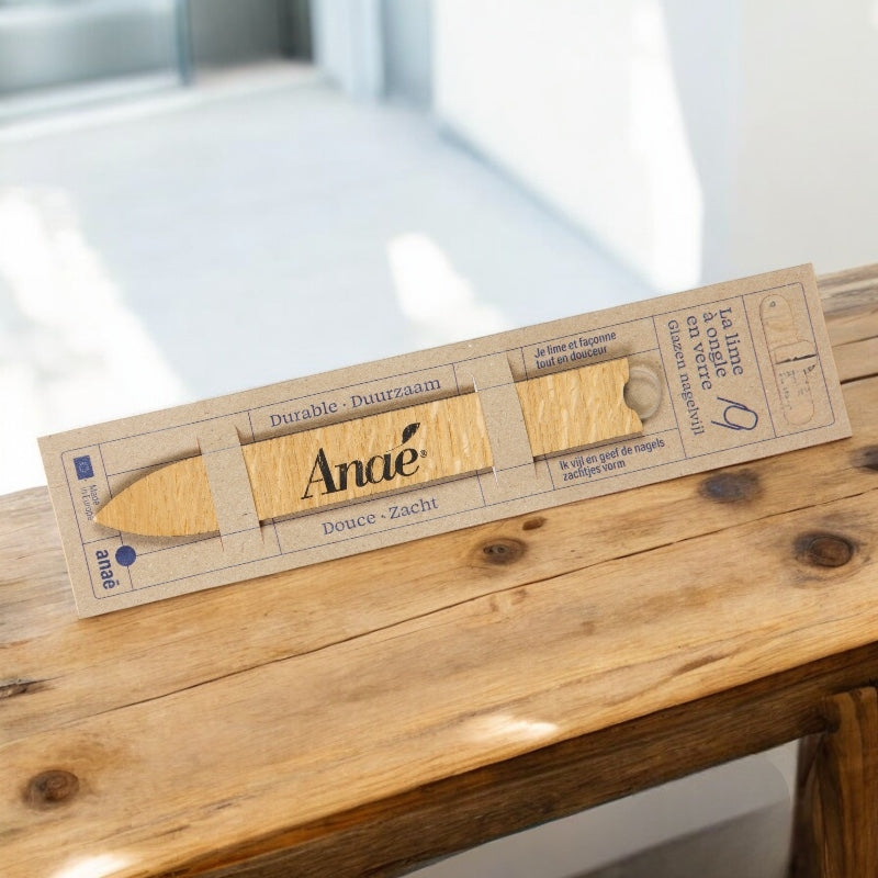Große Glasnagelfeile mit Holzetui - Anaé