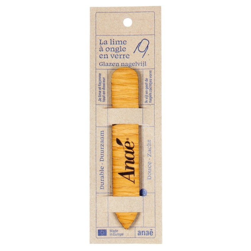 Kleine Glasnagelfeile mit Holzetui - Anaé