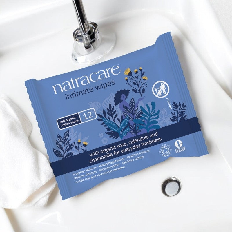 Lingettes intimes BIO - 12 pièces - Natracare﻿