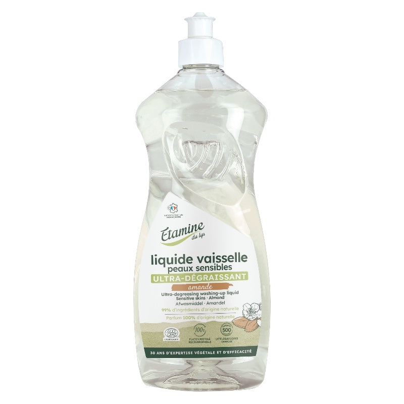Entfettendes Geschirrspülmittel für empfindliche Haut, Mandelduft - 1L - Etamine du Lys