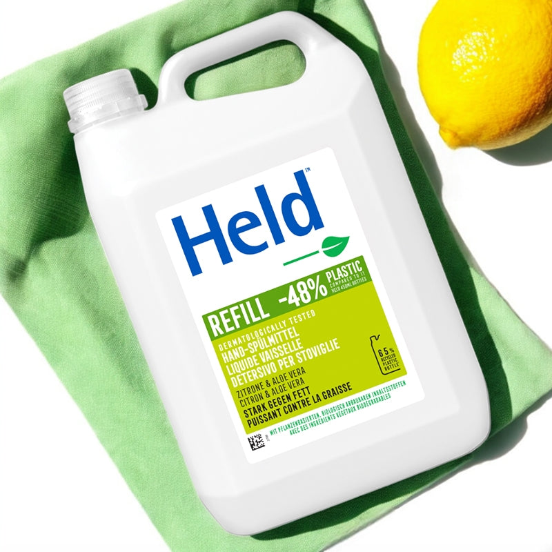 Umweltfreundliches Geschirrspülmittel mit Zitrone und Aloe Vera – 5 l – Held