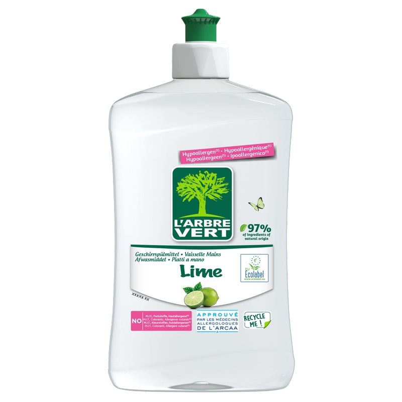 Umweltfreundliches Geschirrspülmittel mit Limettenduft - 500 ml - L'Arbre Vert