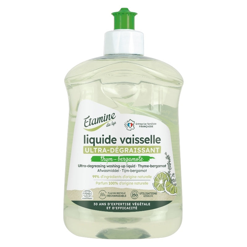 Ultra-entfettendes Geschirrspülmittel mit Thymian und Bergamotte - 500 ml - Etamine du Lys
