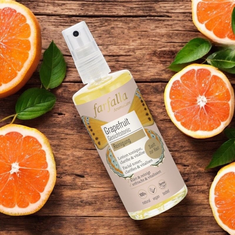 Lotion tonique clarifiante & vitalisante BIO pamplemousse - 100ml Farfalla