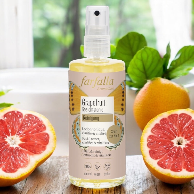Lotion tonique clarifiante & vitalisante BIO pamplemousse - 100ml Farfalla