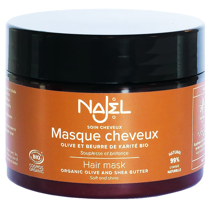 Bio-Haarmaske zum Entwirren mit Oliven- und Sheabutter – 250 g – Najel