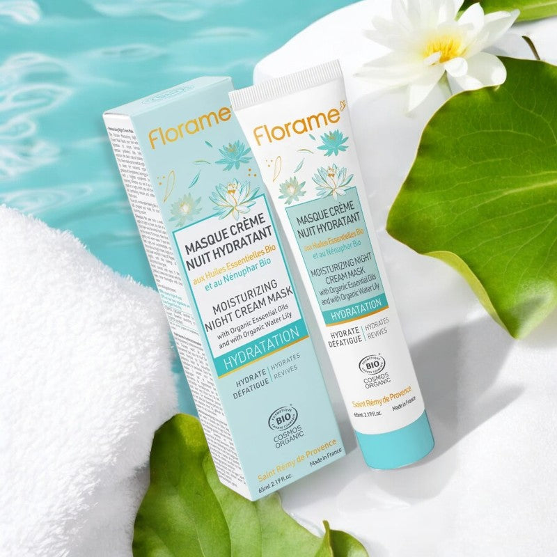 Masque creme nuit hydratant bio nenuphar 65 ml florame 3