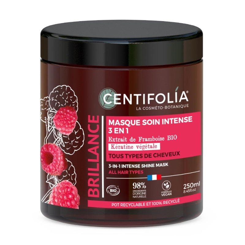 Centifolia 3-in-1 Bio-Intensivglanz-Gesichtsmaske mit Himbeere – 250 ml