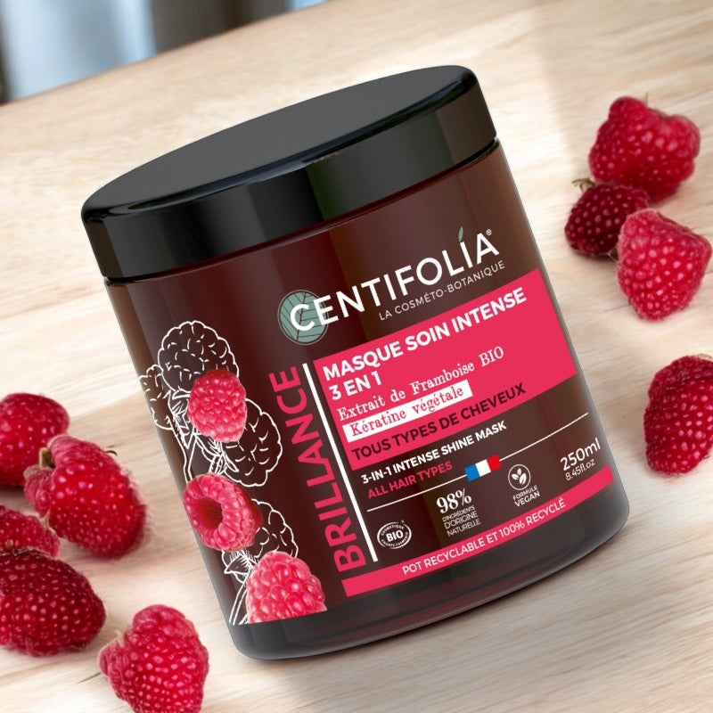 Centifolia 3-in-1 Bio-Intensivglanz-Gesichtsmaske mit Himbeere – 250 ml
