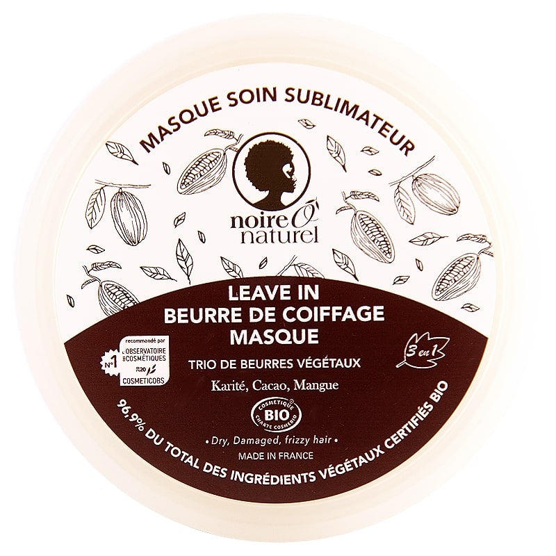 Verschönerungsmaske mit Bio-Kakao und Sheabutter – 200 ml – Noireônaturel