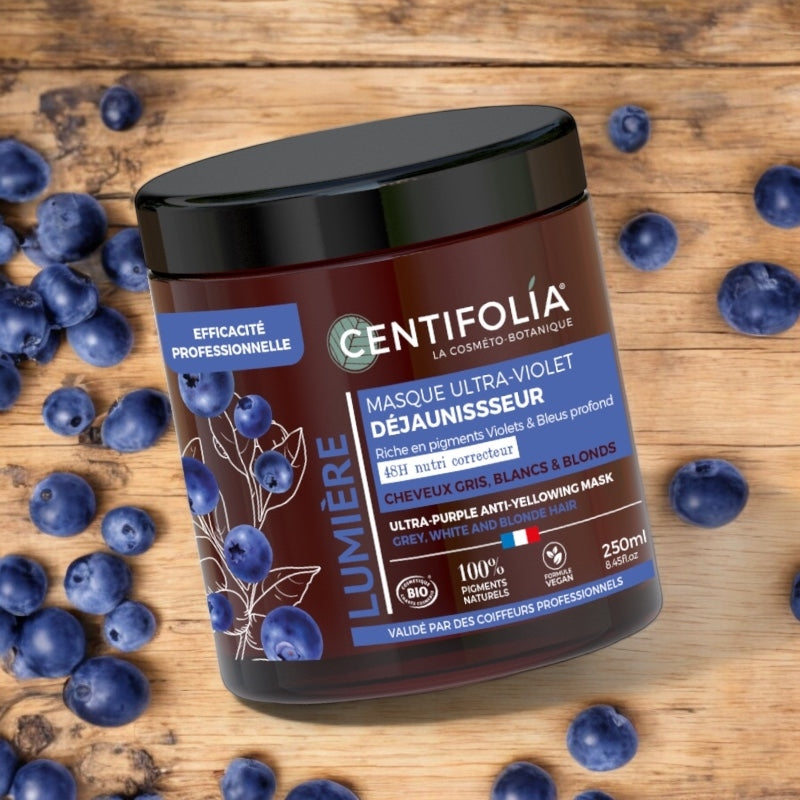 Masque ultra violet déjaunisseur BIO myrtille - 250ml - Centifolia