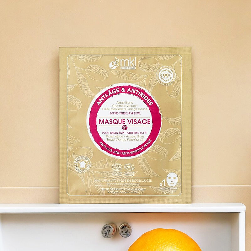 Masque visage anti-âge & antirides naturel algue brune - MKL Green Nature