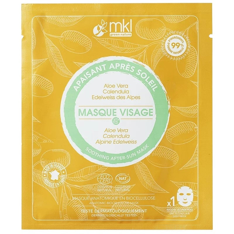 Natürliche, beruhigende Gesichtsmaske mit Aloe Vera - MKL Green Nature