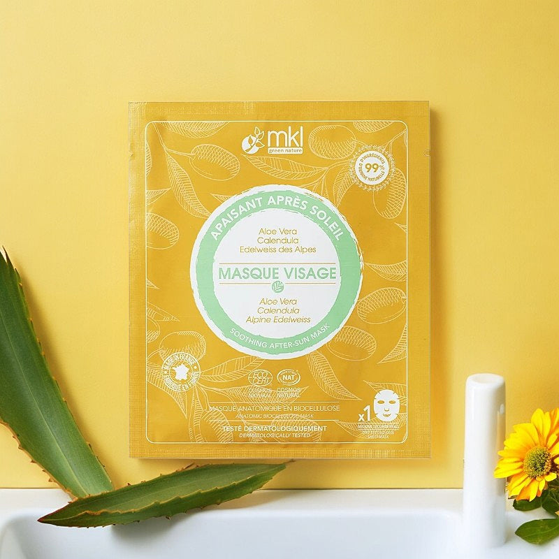Natürliche, beruhigende Gesichtsmaske mit Aloe Vera - MKL Green Nature