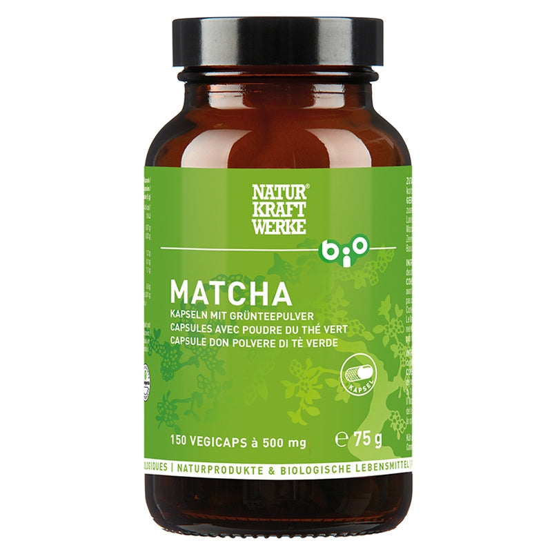 Bio Matcha – 150 Kapseln à 500 mg – NaturKraftWerke