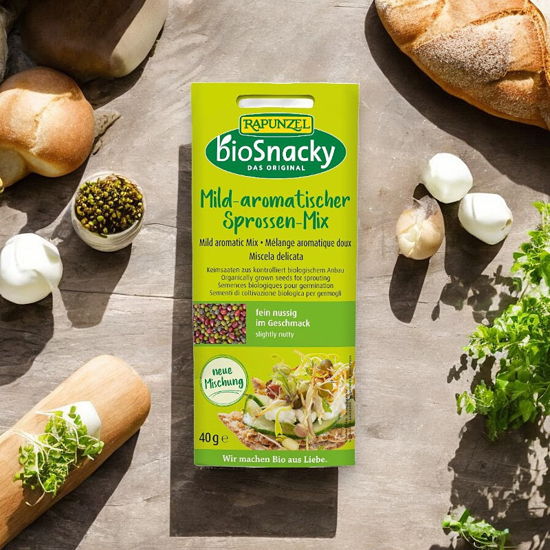 Mélange de graines à germer Aromatique doux BIO - 40g - Rapunzel bioSnacky
