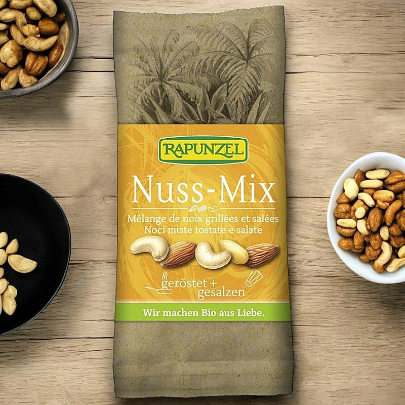 Bio-Nussmischung (geröstet und gesalzen) – 60 g – Rapunzel