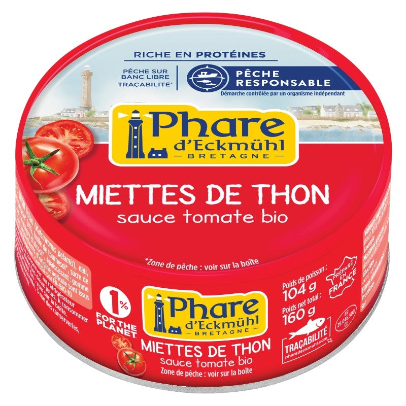Miettes de thon à la sauce tomate - 160g - Phare d'Eckmühl