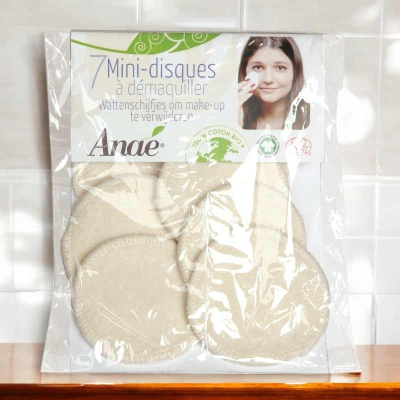 Mini disques à démaquiller lavables en coton BIO - 7 pièces - Anaé