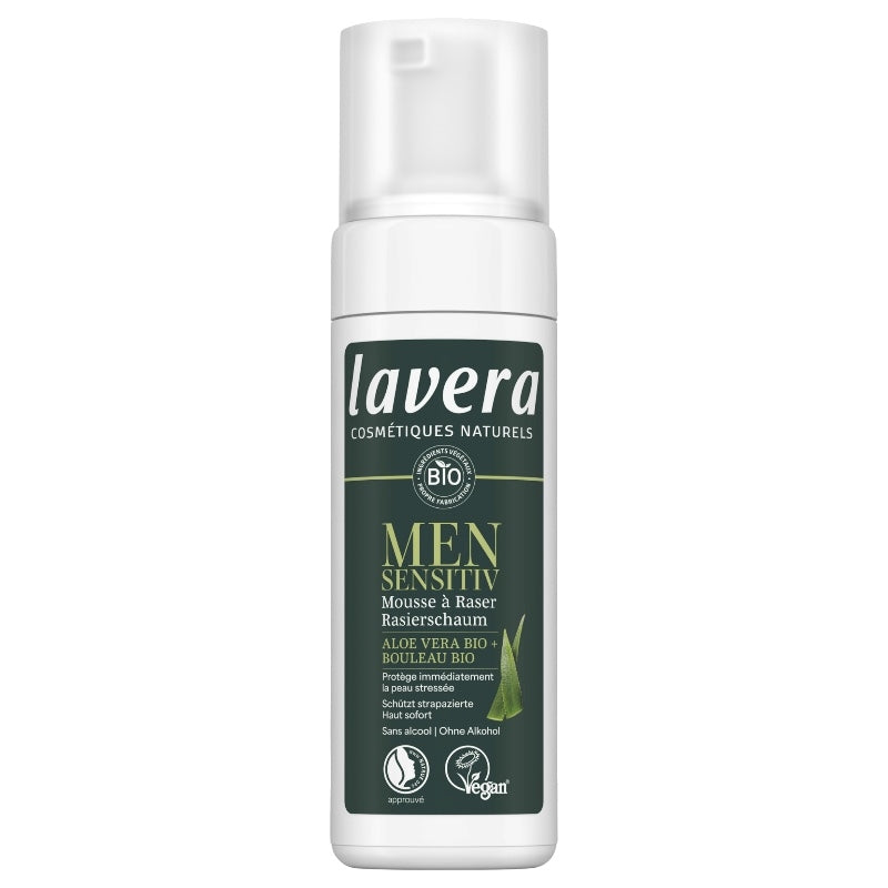 Bio-Rasierschaum für Männer mit Aloe Vera &amp; Birke – 150 ml – Lavera