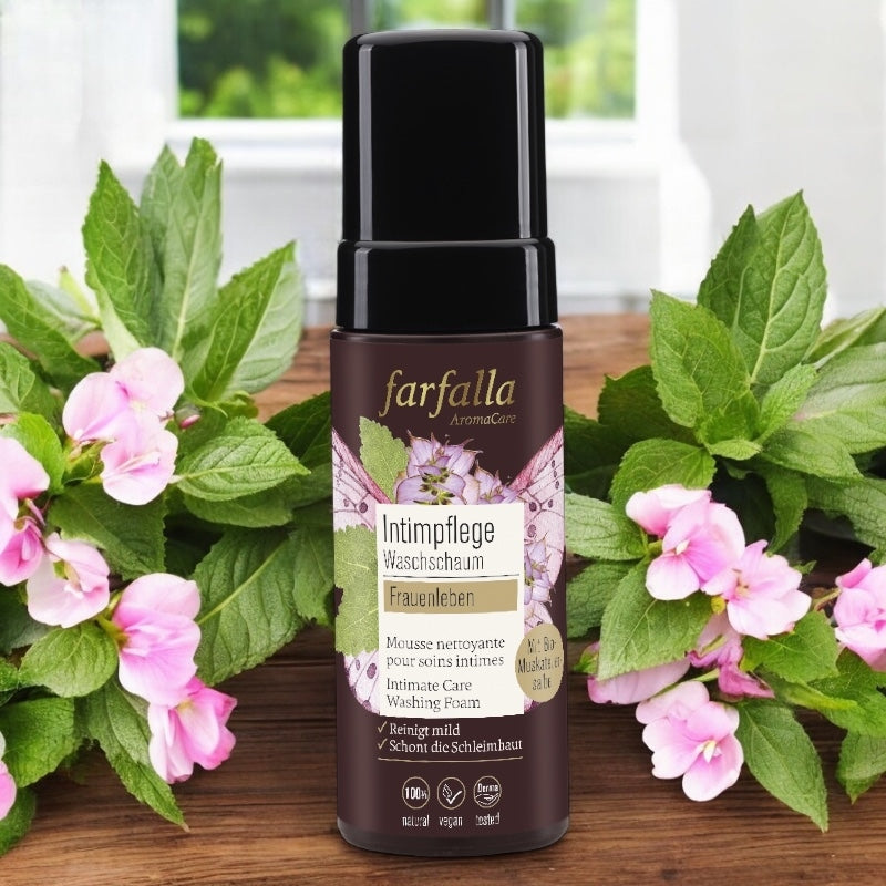Mousse de lavage pour soins intimes BIO sauge sclarée - 150ml - Farfalla