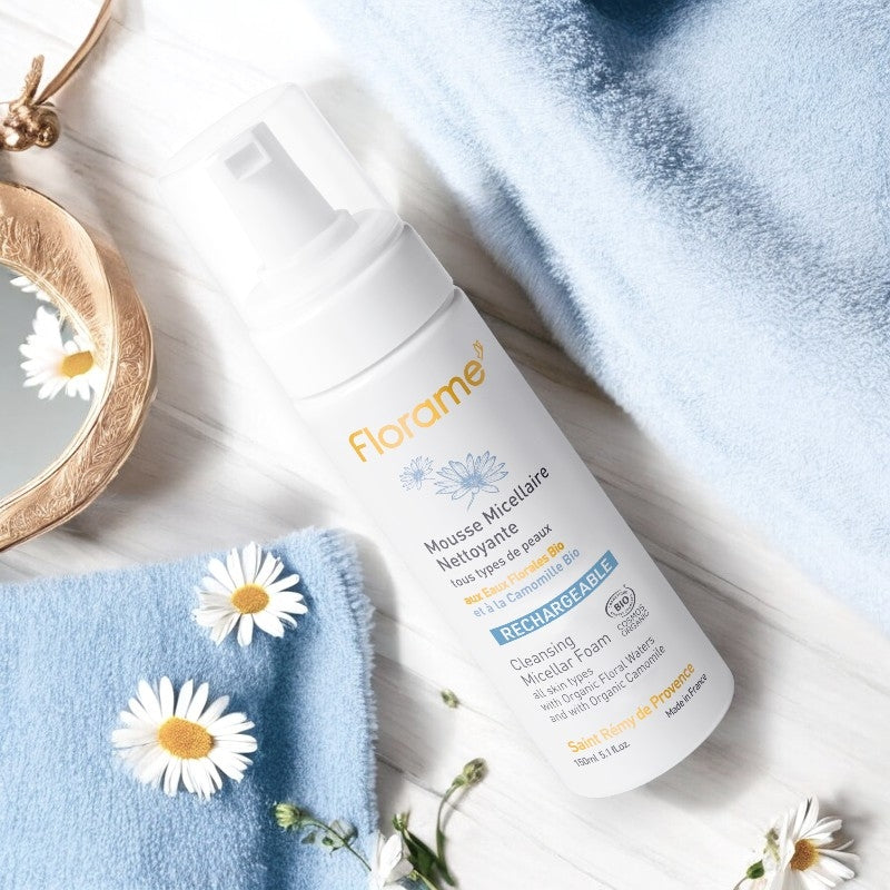Mousse micellaire nettoyante BIO camomille - 150ml - Florame