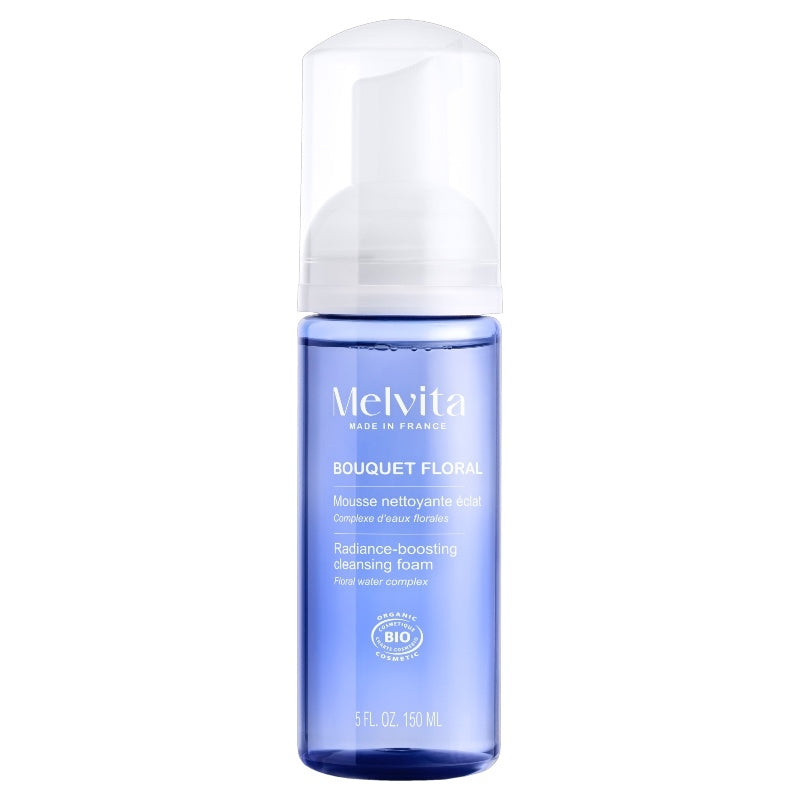 Bio-Reinigungsmousse für strahlende Haut mit Rose &amp; Orangenblüte – 150 ml – Melvita