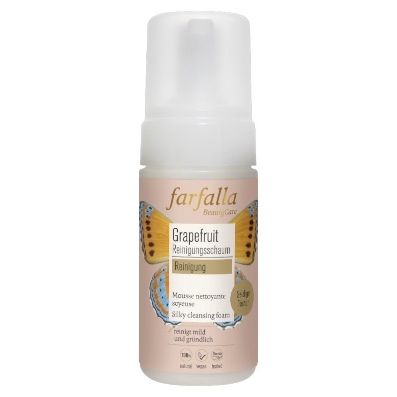 Mousse nettoyante soyeuse BIO pamplemousse - 120ml - Farfalla