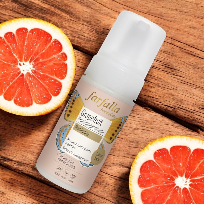 Mousse nettoyante soyeuse BIO pamplemousse - 120ml - Farfalla