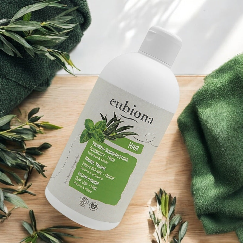 Mousse volume BIO feuille d'olivier & menthe - 500ml - Eubiona
