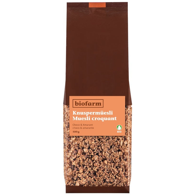 Knuspriges Schokoladen-Amaranth-Müsli BIO - 500 g - Biofarm