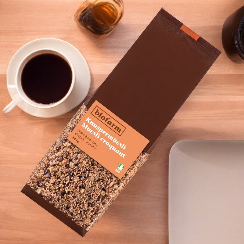 Knuspriges Schokoladen-Amaranth-Müsli BIO - 500 g - Biofarm