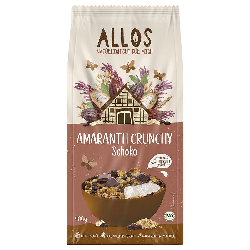 Bio-Amaranth-Schokoladen-Crunchy-Müsli – 400 g – Allos