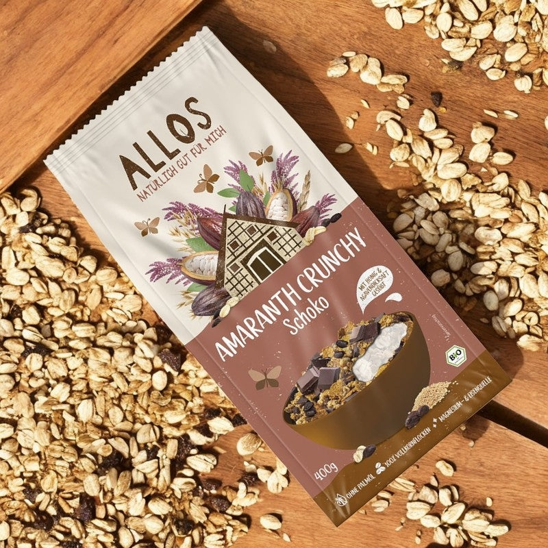 Bio-Amaranth-Schokoladen-Crunchy-Müsli – 400 g – Allos