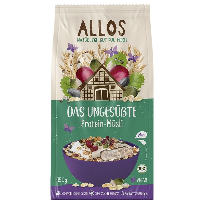 Bio-Protein-Müsli ohne Zuckerzusatz – 450 g – Allos